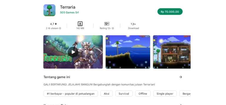 Rekomendasi Aplikasi Game Mirip Minecraft Terbaik