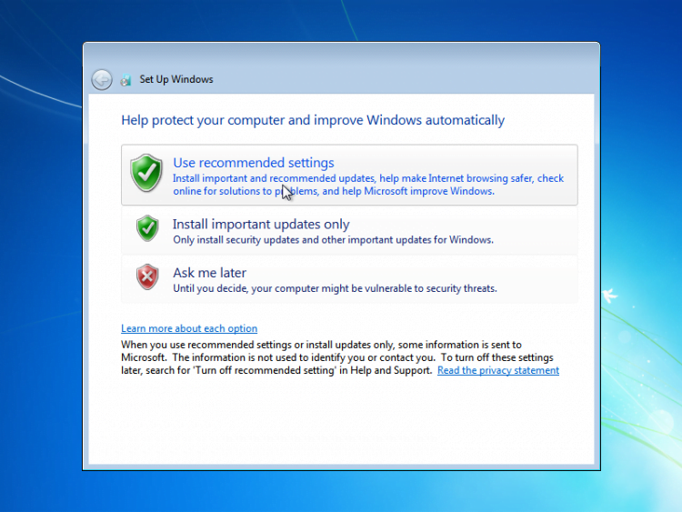 langkah instal windows 7