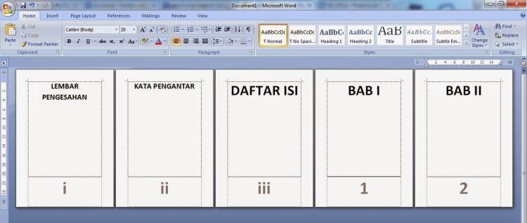 Cara Membuat Halaman Kedua di Word dengan Nomor I