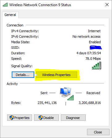 Wireless Properties