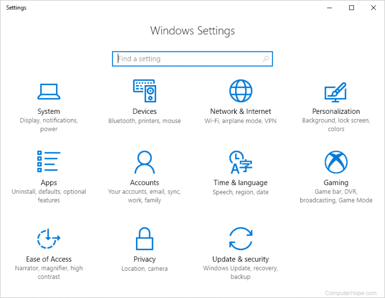 Windows Setting