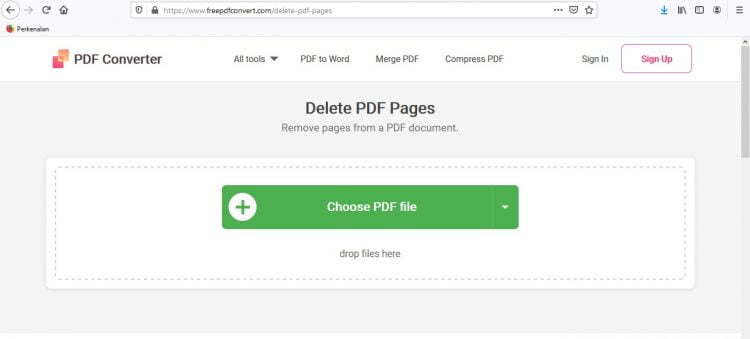 Pertama Anda harus masuk ke website Free PDF Convert, yaitu di URL berikut