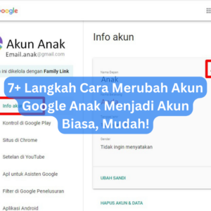 7+ Langkah Cara Merubah Akun Google Anak Menjadi Akun Biasa, Mudah!