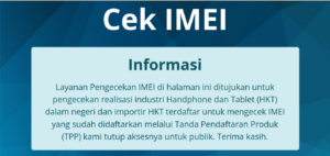 cara cek imei kemenperin