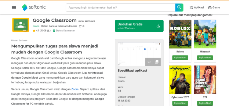 Download Classroom dengan Mudah 2024