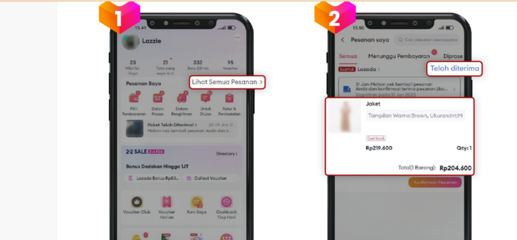 cara retur barang di lazada