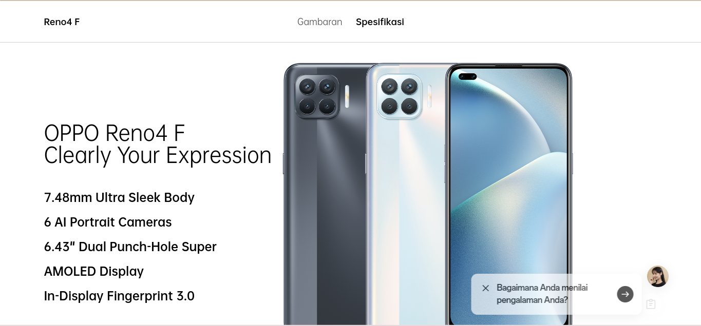 Spesifikasi Oppo Reno 4F, Lengkap!